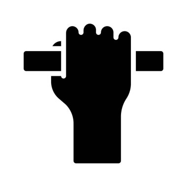 Çubuk Web simgesi vektör illüstrasyonu tutuluyor