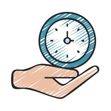 Zaman web simgesi vektör illüstrasyonunu ver