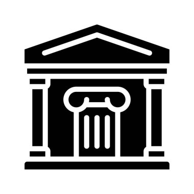 Müze web simgesi vektör illüstrasyonu