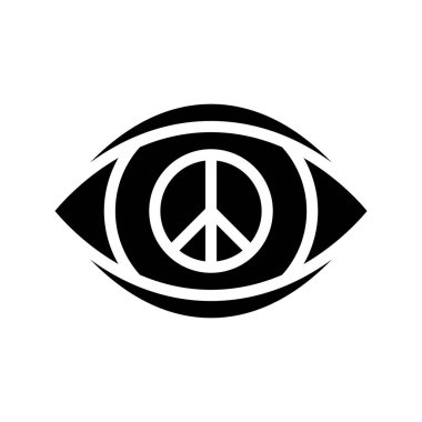 Göz simgesi, vektör illüstrasyonu basit tasarım