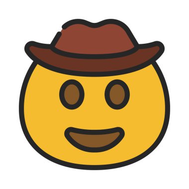 Kovboy Web simgesi vektör illüstrasyonu