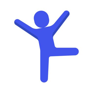 Bir Bacak Açık Kollar web vektör illüstrasyonu