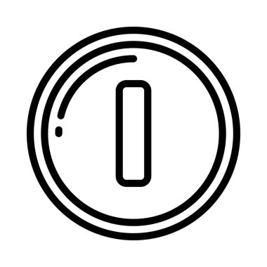 Bozuk para simgesi, vektör illüstrasyonu basit tasarım