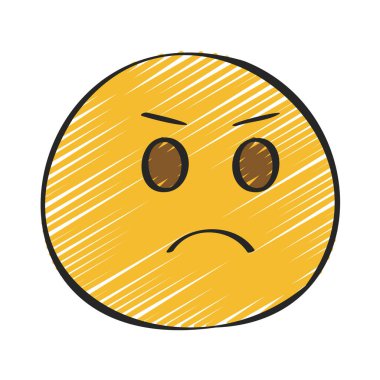 Sinirli ifade beyaz üzerine izole edilmiş             