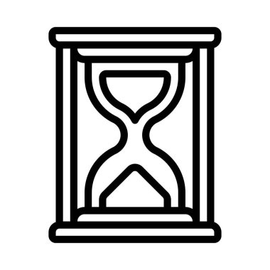 Beyaz arkaplanda kum zamanlayıcısı simgesi