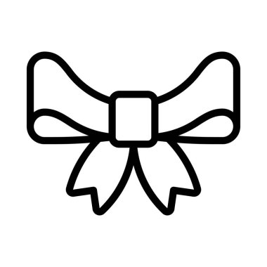 Neat Bow web simgesi düz tasarım, vektör illüstrasyonu