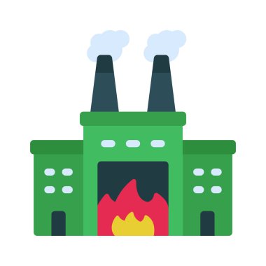Yakma Tesisi vektör simgesi oluşturma