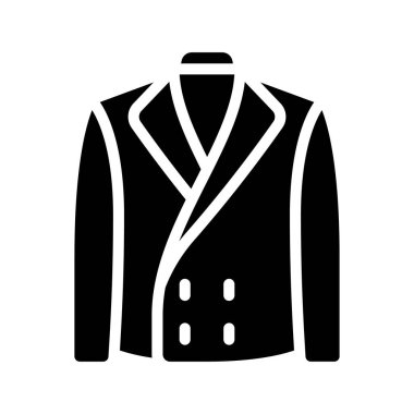 Takım Elbise Ceketi Web simgesi vektör illüstrasyonu