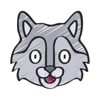 Kurt simgesi vektör illüstrasyon tasarımı