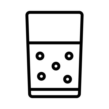 Water Glass Web simgesi vektör illüstrasyonu