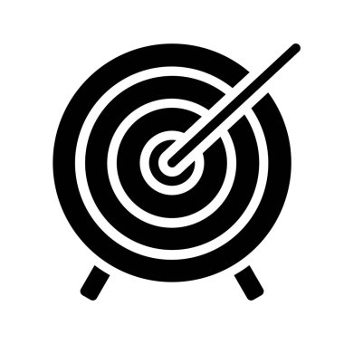 Hedef web simgesi düz tasarım, vektör illüstrasyonu                         