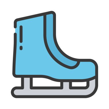 Buz Pateni ikonu vektör çizimi tasarımı