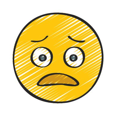 üzgün emoji simgesi, düz tasarım