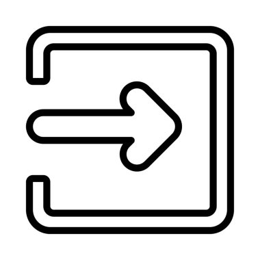 Girdi ağ simgesi vektör illüstrasyonu