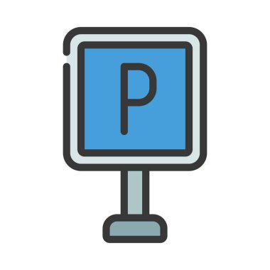 Parking web icon vector illustration
