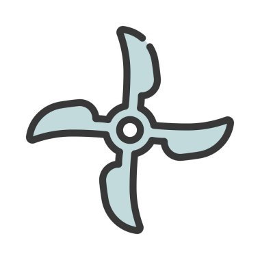 Bıçak Atılan Yıldız Ağı ikon vektör çizimi