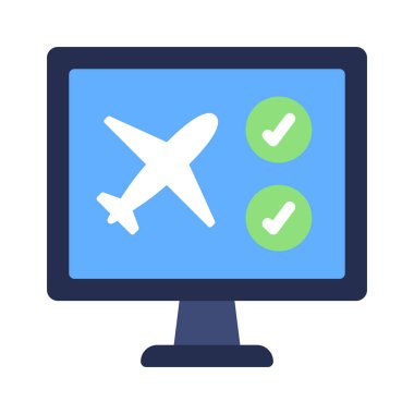 Çevrimiçi web simgesi çiziminde Uçuş Denetimi