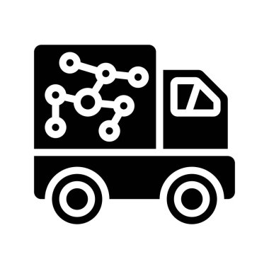 Kimyasal Taşımacılık Web simgesi vektör çizimi