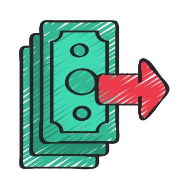 finans ve para konsept simgesi, vektör illüstrasyonu basit tasarım