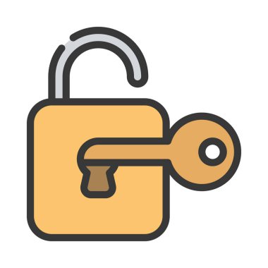 lock icon, vector illustration simple design