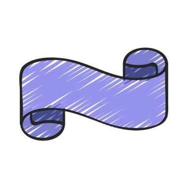 Dalgalı Kıvrık Kurdele Ağı simgesi, vektör illüstrasyonu         