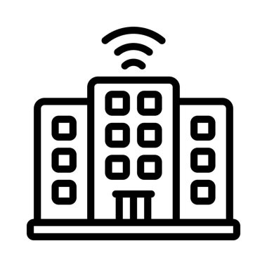Akıllı Ofisler web simgesi vektör çizimi
