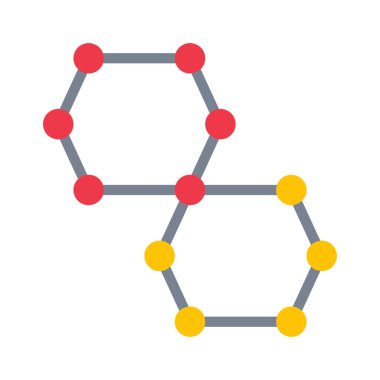 Moleküller web simgesi vektör çizimi