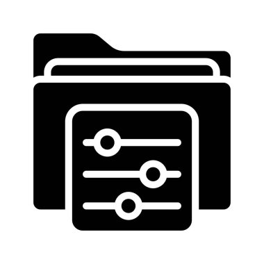 Dizin Ayarları simgesi, vektör illüstrasyonu 