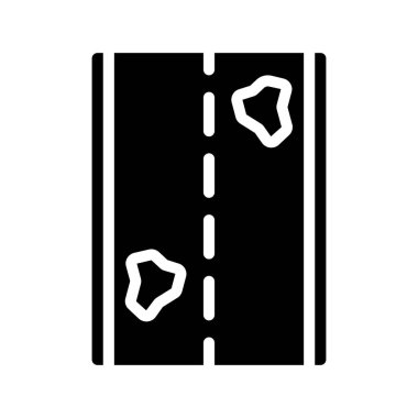 Hasarlı Yol Simgesi Basit Vektör ResmiComment