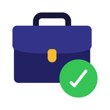 onaylanmış görev simgesi, vektör illüstrasyonu basit tasarım