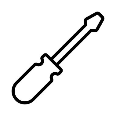  Sürücü düz simgesi, vektör illüstrasyonunu vidala 