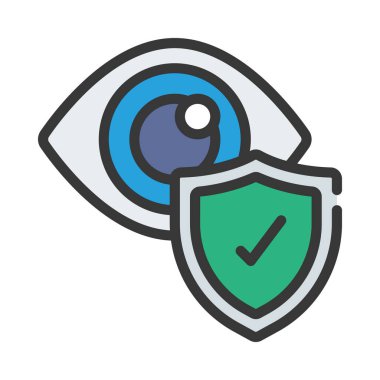 Vision Care web simgesi, vektör illüstrasyonu              