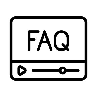 Video oynatıcı ikon vektör illüstrasyonu