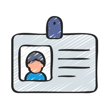 Kullanıcı Kimliği Web simgesi vektör illüstrasyonu 