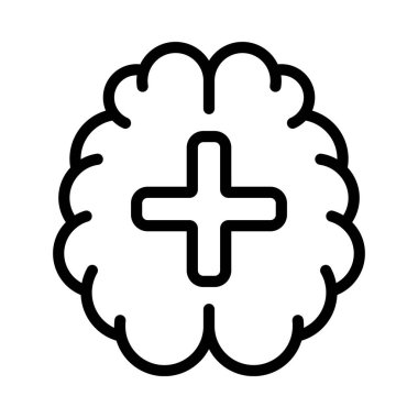 Ruh Sağlığı düz simgesi, vektör illüstrasyonu 