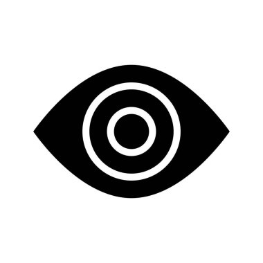 Beyaz arkaplanda göz vektörü simgesi