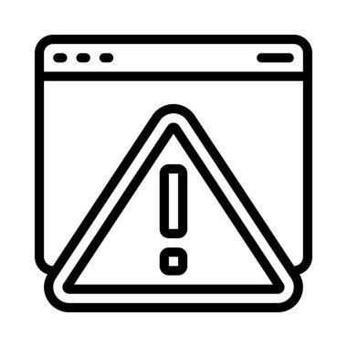 Web Uyarı Web simgesi vektör illüstrasyonuName