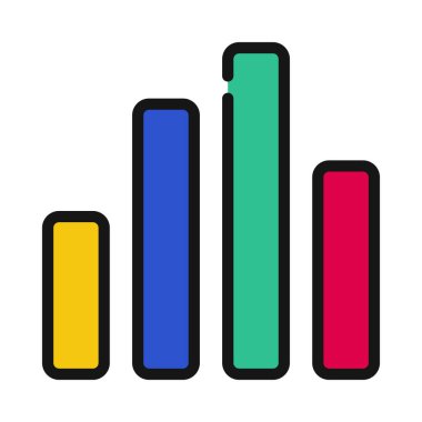 Grafiksel grafik diyagramı simgesi silueti