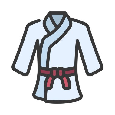 Karate Gi web simgesi vektör çizimi