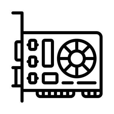 Grafik Kart simgesi vektör illüstrasyon tasarımı