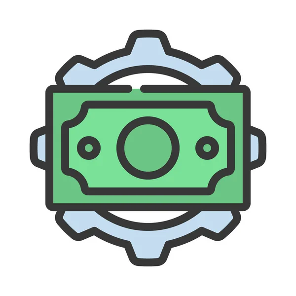 Money Management Web Icon Vektor Illustration — Stockvektor