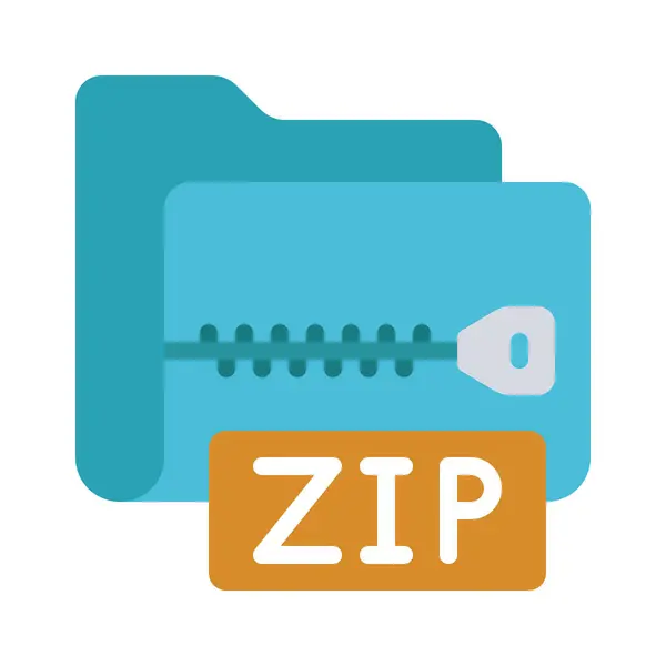 Zip Folder Icon Vector Illustration — Stock Vector