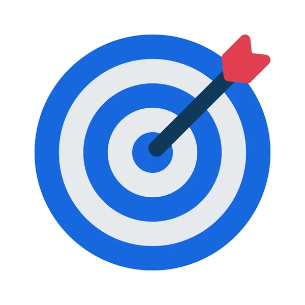 Dartboard Arrow Goals Web Icon Vector Illustration — Stock Vector