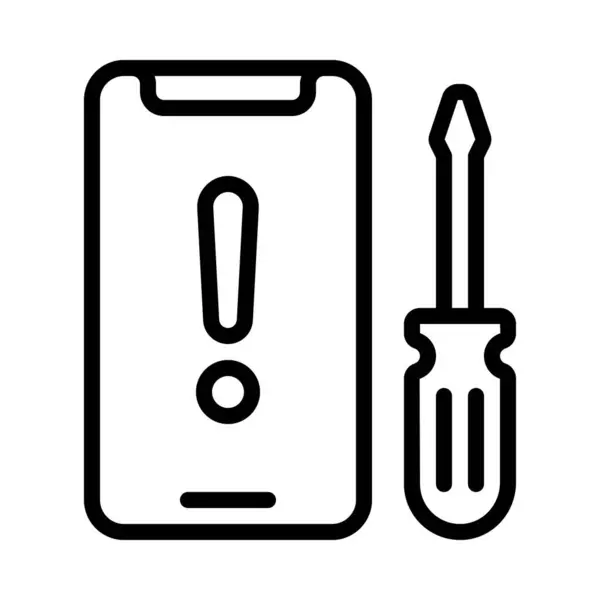 Reparaciones Teléfono Roto Icono Web Ilustración Vectorial — Vector de stock