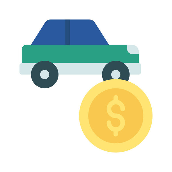 Car Payment icon, vector illustration simple design