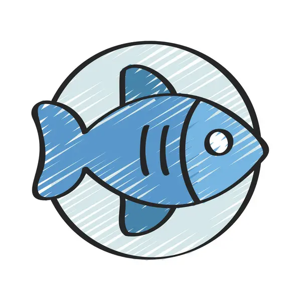 Balık. Web simgesi basit illüstrasyon