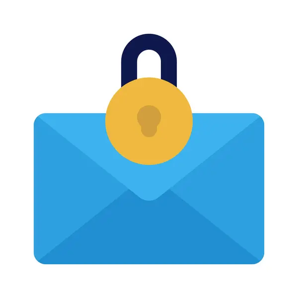 Ikony Zabezpečení Mailu Vektorové Ilustrace — Stockový vektor