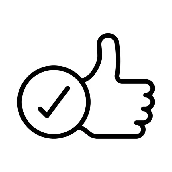 Thumbs Tick Icon Vector Illustration — Stock Vector