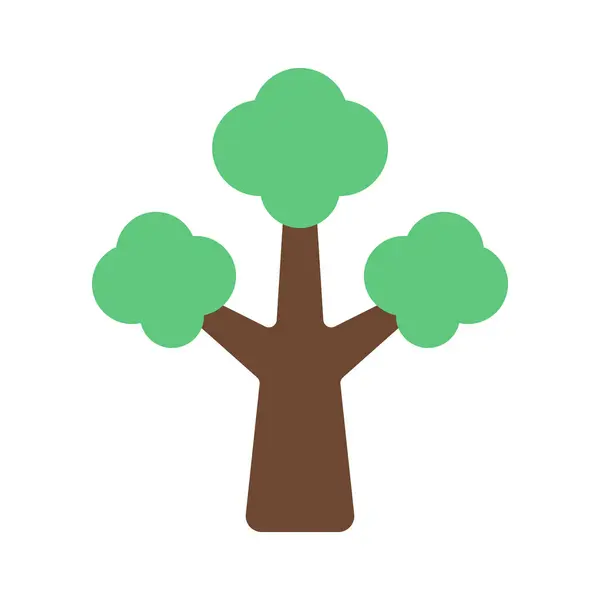 Ağaç Web Simge Vektör Çizim — Stok Vektör