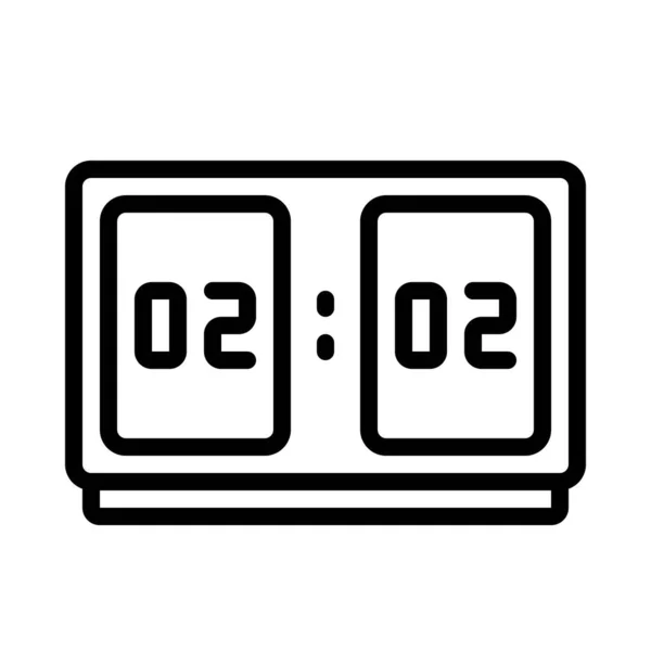 Icon Vektor Illustration Von Flip Clock — Stockvektor